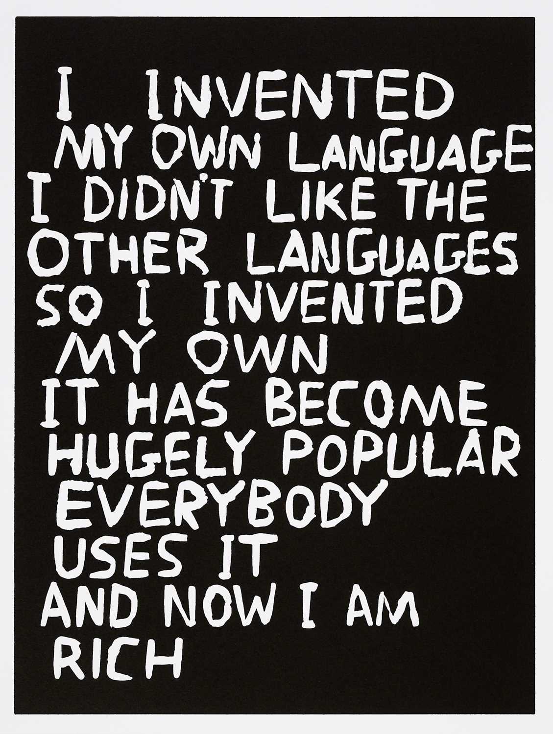 Lot 46 - David Shrigley (British 1968-), 'Untitled (Language)', 2014