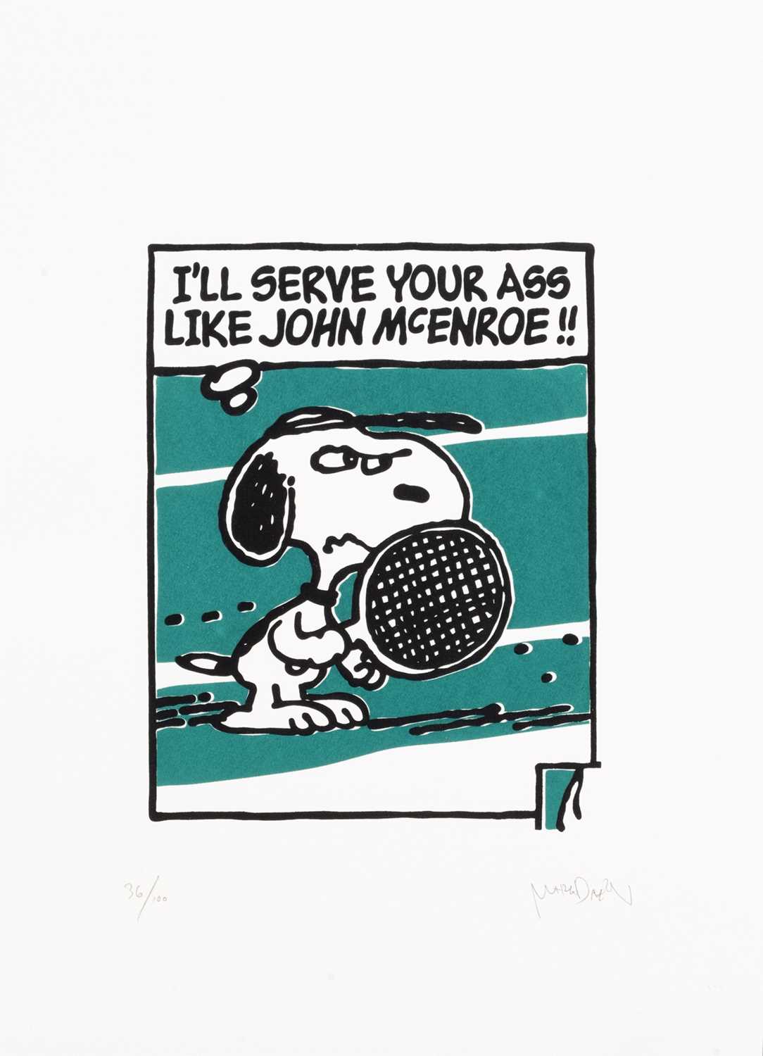 Lot 84 - Mark Drew (Australian 1978-), 'John McEnroe (House Of Pain)(Green)', 2018