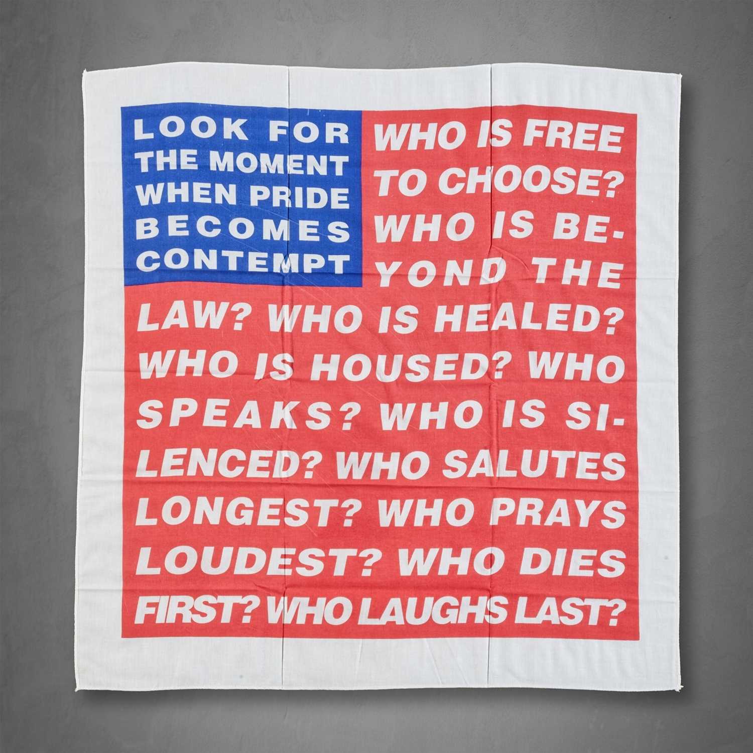 Lot 11 - Barbara Kruger (American 1945-), 'Untitled (Flag)', 2020