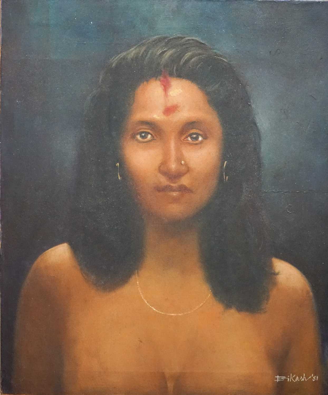 Lot 152 - Bikash Bhattacharjee (Indian 1940-2006), 'Untitled', 1981