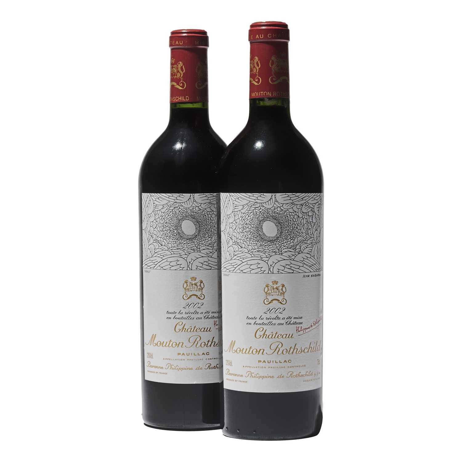 Lot 18 - 2 bottles 2002 Ch Mouton-Rothschild