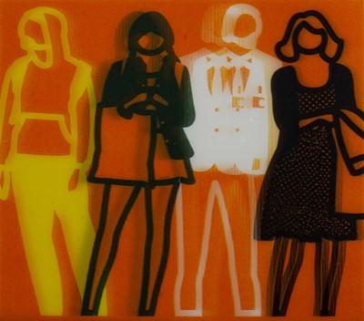 Lot 83 - Julian Opie (British 1958-) 'Standing People Lenticular (Set of 6)', 2019