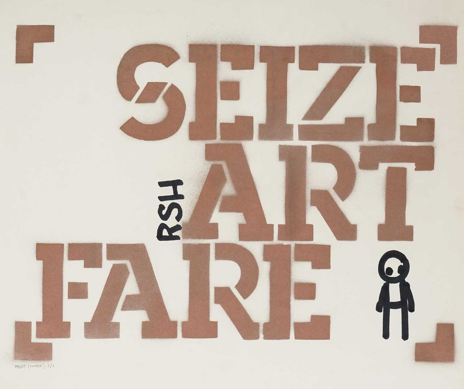 Lot 311 - Stik & Raymond Salvatore Harmon (Collaboration), 'Seize Art Fare (Copper)', 2012