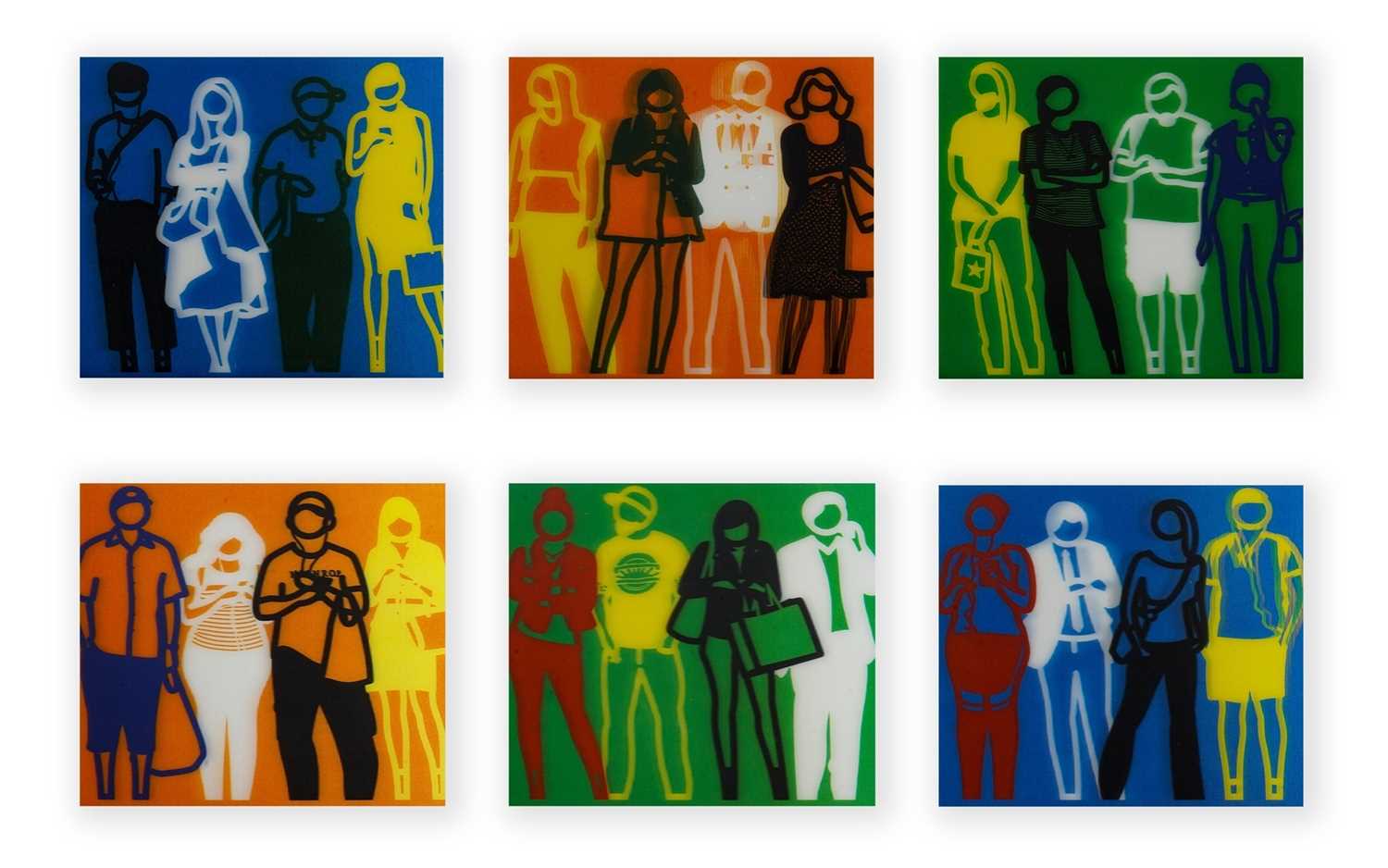 Lot 63 - Julian Opie (British 1958-) 'Standing People Lenticular', 2019