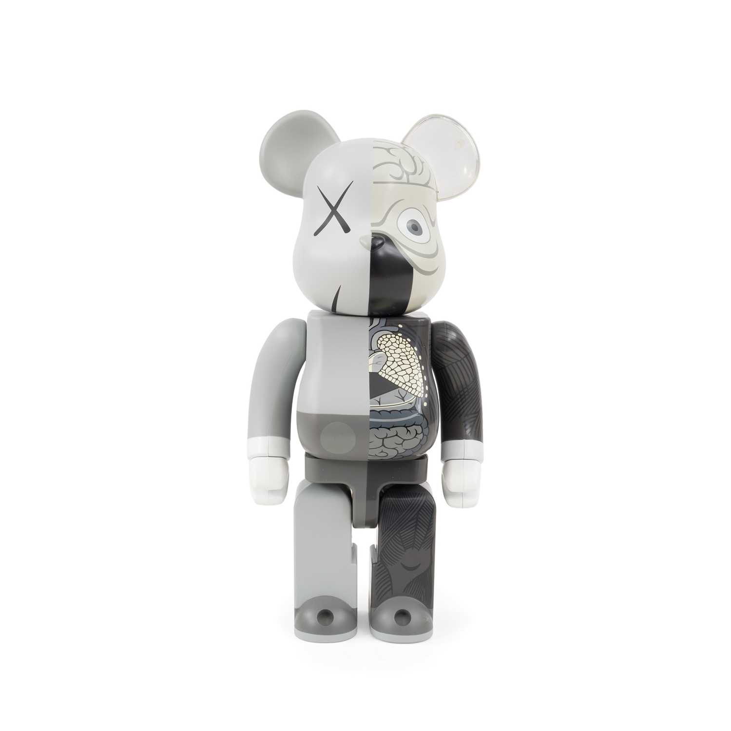 Lot 204 - Kaws (American 1974-), 'Dissected Bearbrick Companion 400% (Grey)', 2010