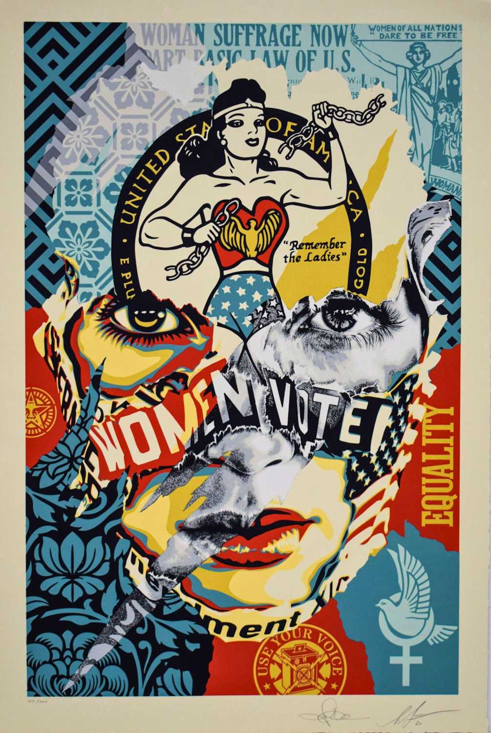 Lot 240 - Shepard Fairey & Sandra Chevrier (Collaboration), 'The Beauty Of Liberty And Equality', 2020