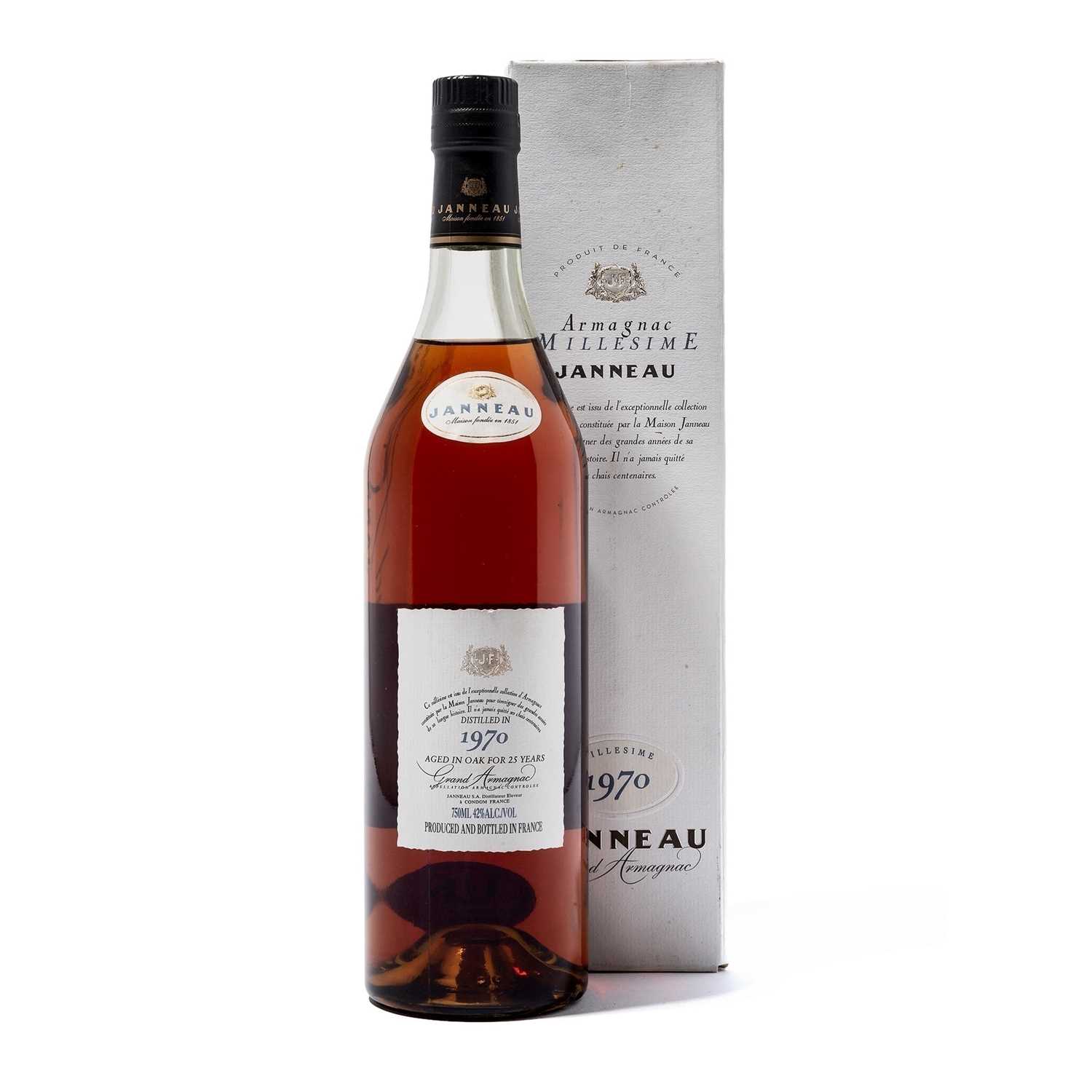 Lot 128 - 3 bottles 1970 Janneau Grand Armagnac