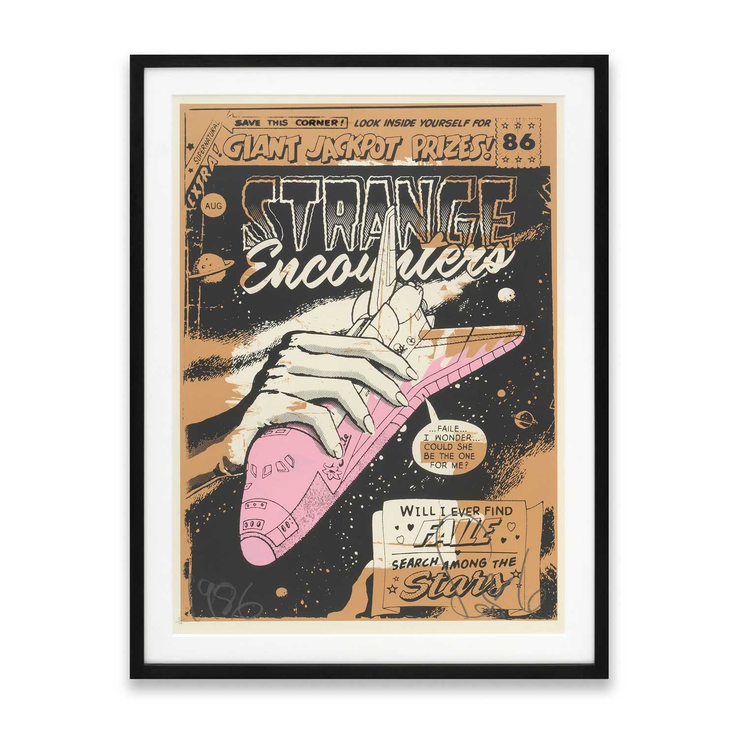 Lot 244 - Faile (Collaboration), 'Strange Encounters (Sepia)', 2007