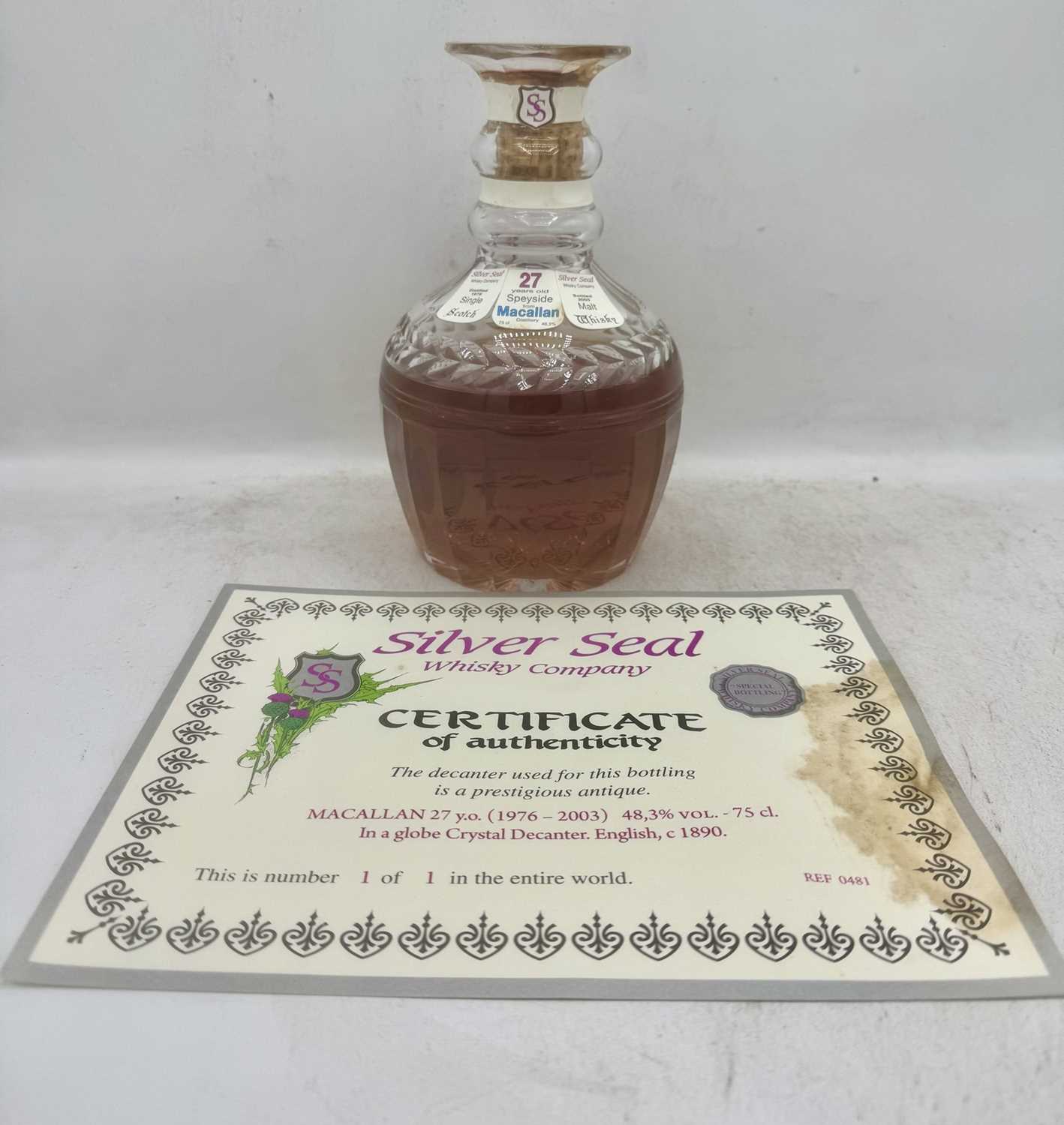Lot 141 - 1 bottle Silver Seal Macallan 27YO