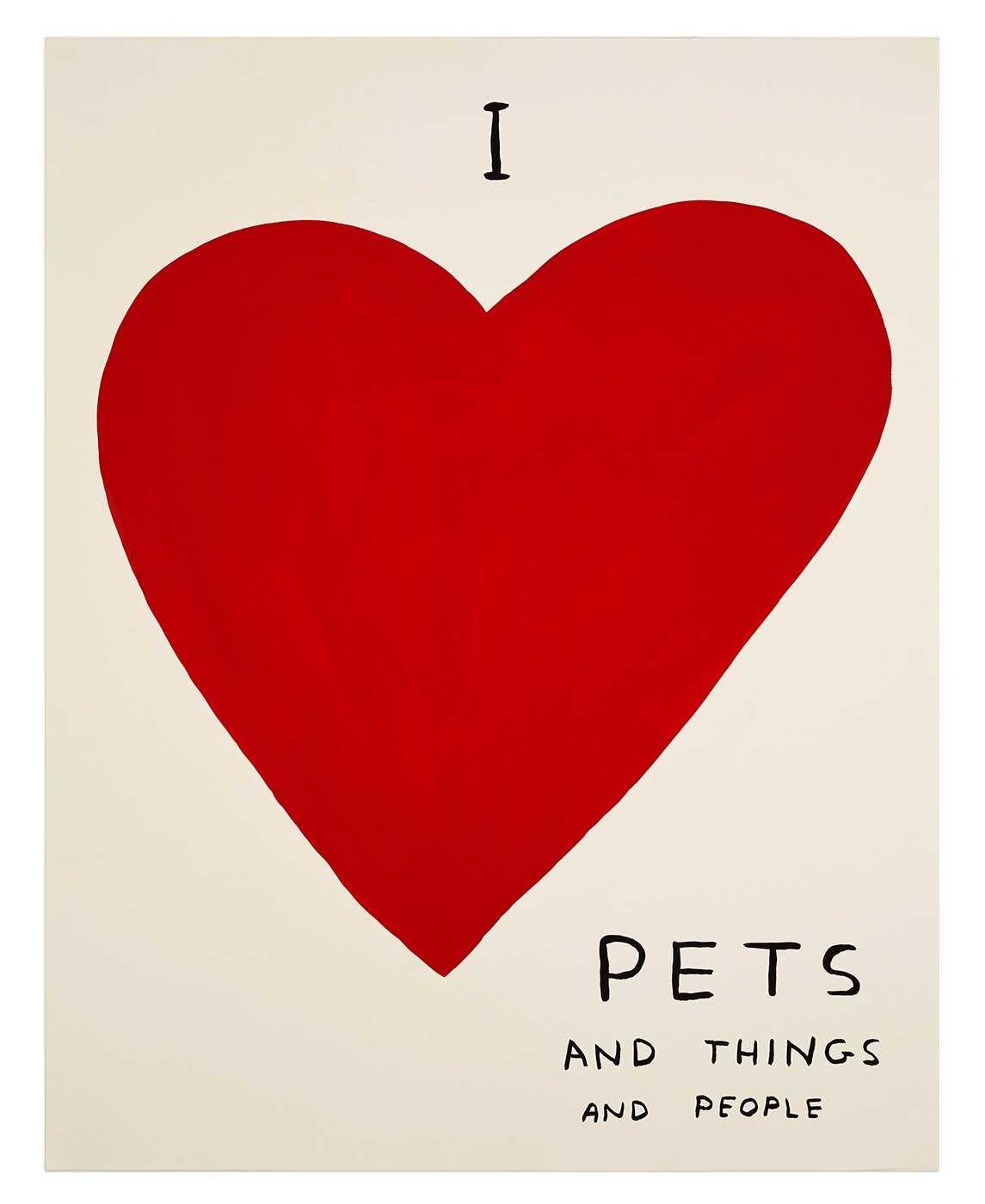 Lot 277 - David Shrigley (British 1968-), 'I Love...', 2019