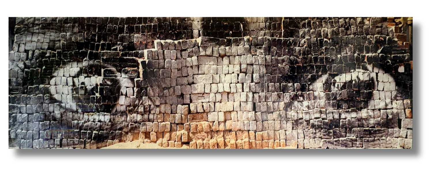 Lot 154 - JR (French 1983-), 'Eyes On Bricks-New Delhi-LA' 2010