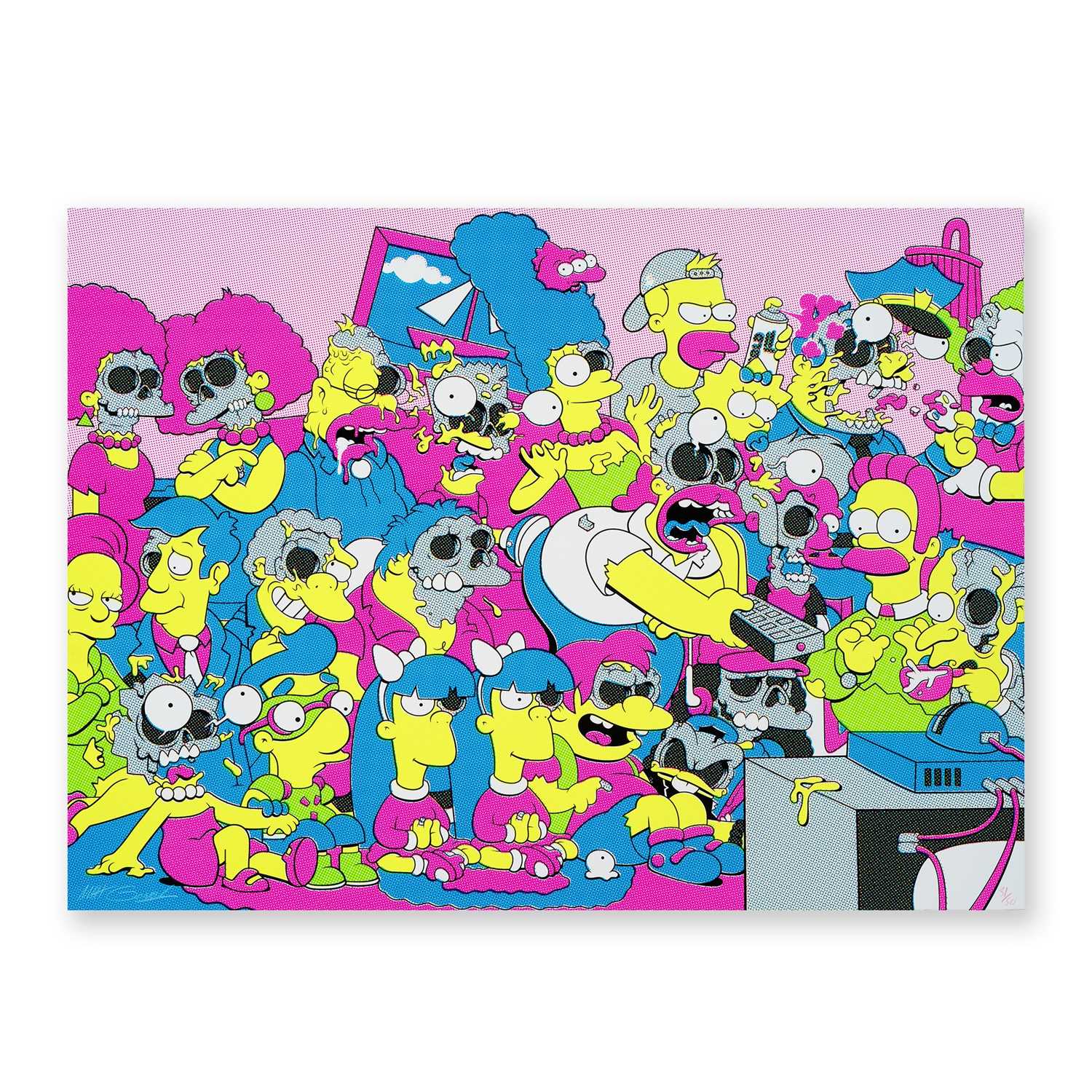 Lot 90 - Matt Gondek (American 1982-), 'Simpsons Nuclear Family', 2015