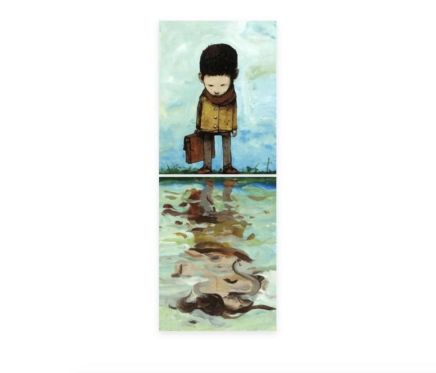 Lot 49 - Dran (French 1979-), 'R3FL3T (diptych)', 2016