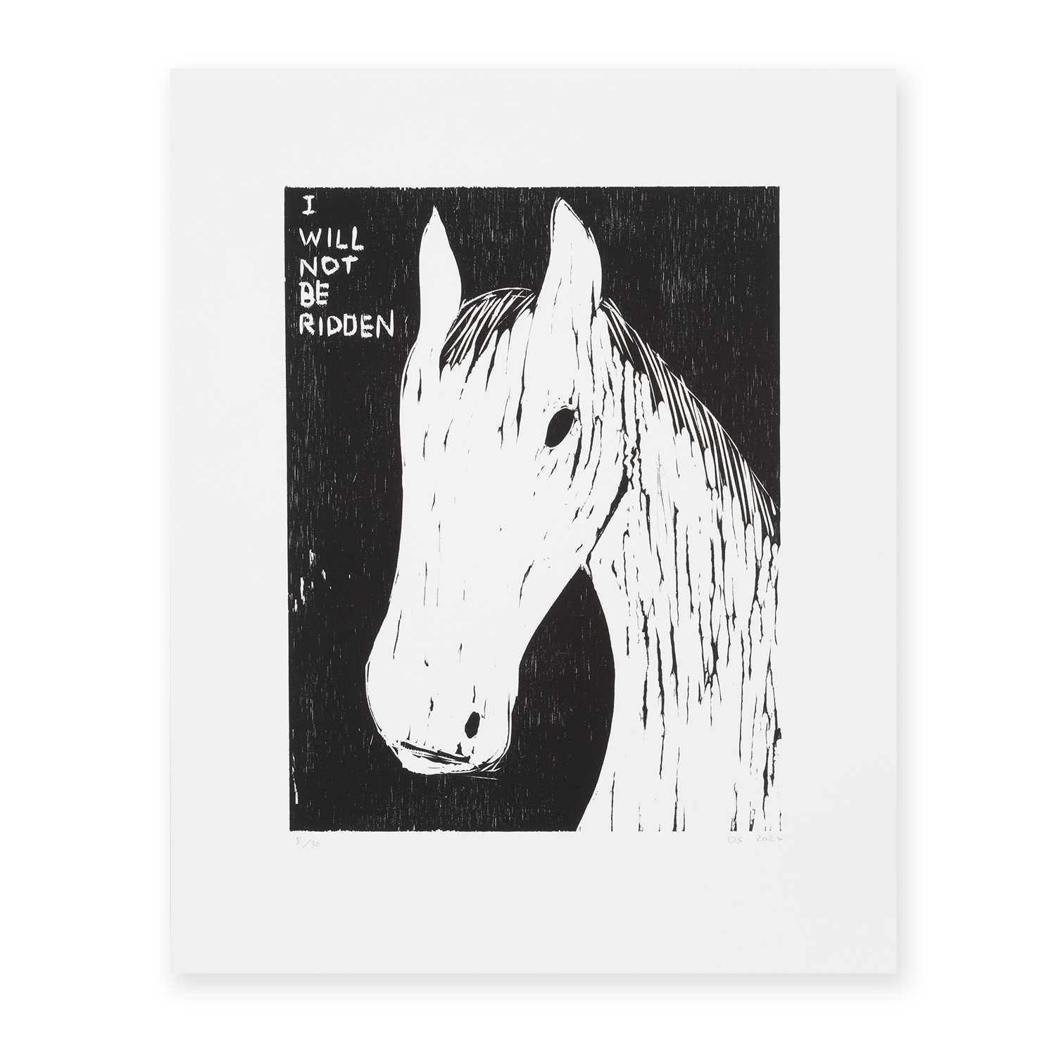 Lot 47 - David Shrigley (British 1968-), 'I Will Not Be Ridden', 2024