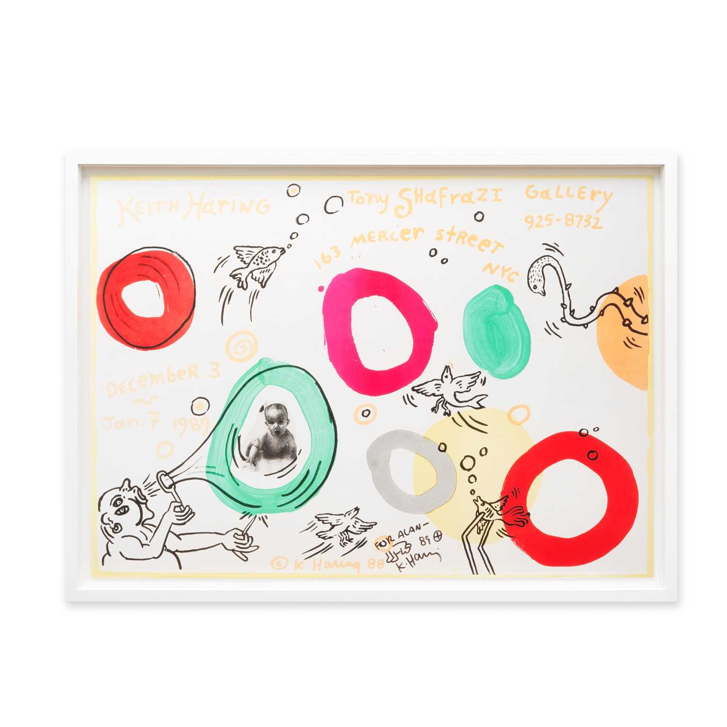 Lot 196 - Keith Haring (American 1958-1990), 'Tony Shafrazi Gallery', 1988