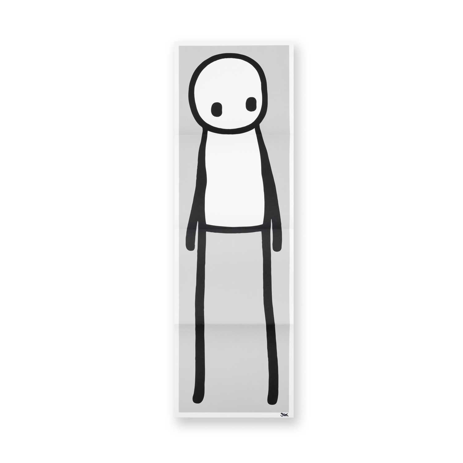 Lot 266 - Stik (British 1979-), 'Standing Figure (Book) (Grey)', 2018