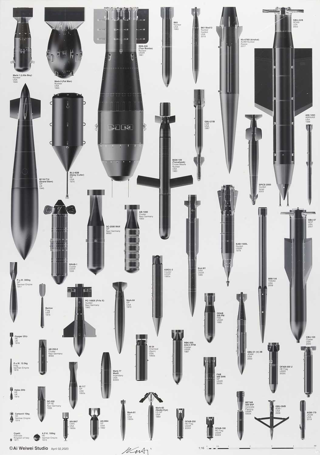 Lot 2 - Ai Weiwei (Chinese 1957-), 'Bomb', 2020