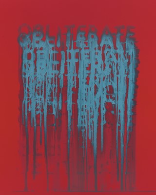 Lot 165 - Mel Bochner (American 1940-), 'Obliterate', 2018