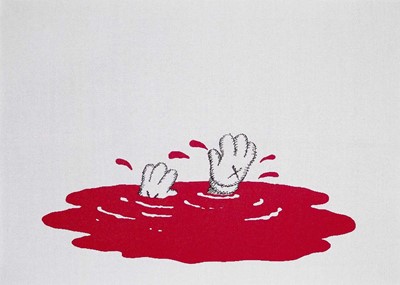 Lot 231 - Kaws (American 1974-), 'Cashmere Blanket (Red)', 2019