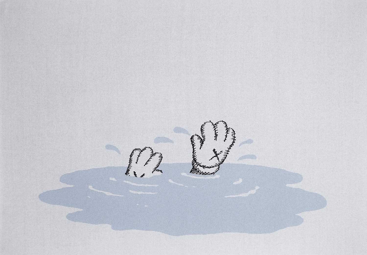 Lot 230 - Kaws (American 1974-), 'Cashmere Blanket (Blue)', 2019
