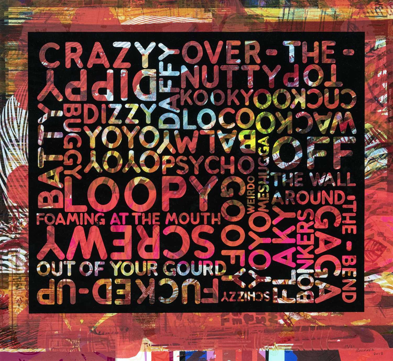 Lot 283 - Mel Bochner (American)(b.1940) Crazy ( with background noise)